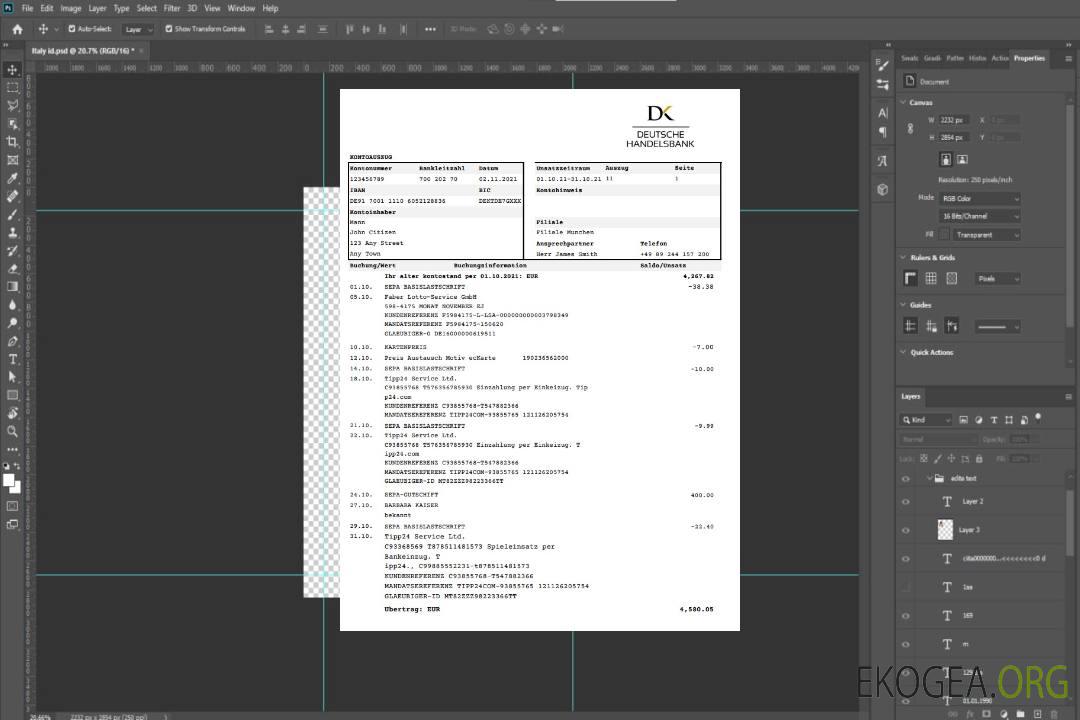 Allemagne Deutsche Handelbank template